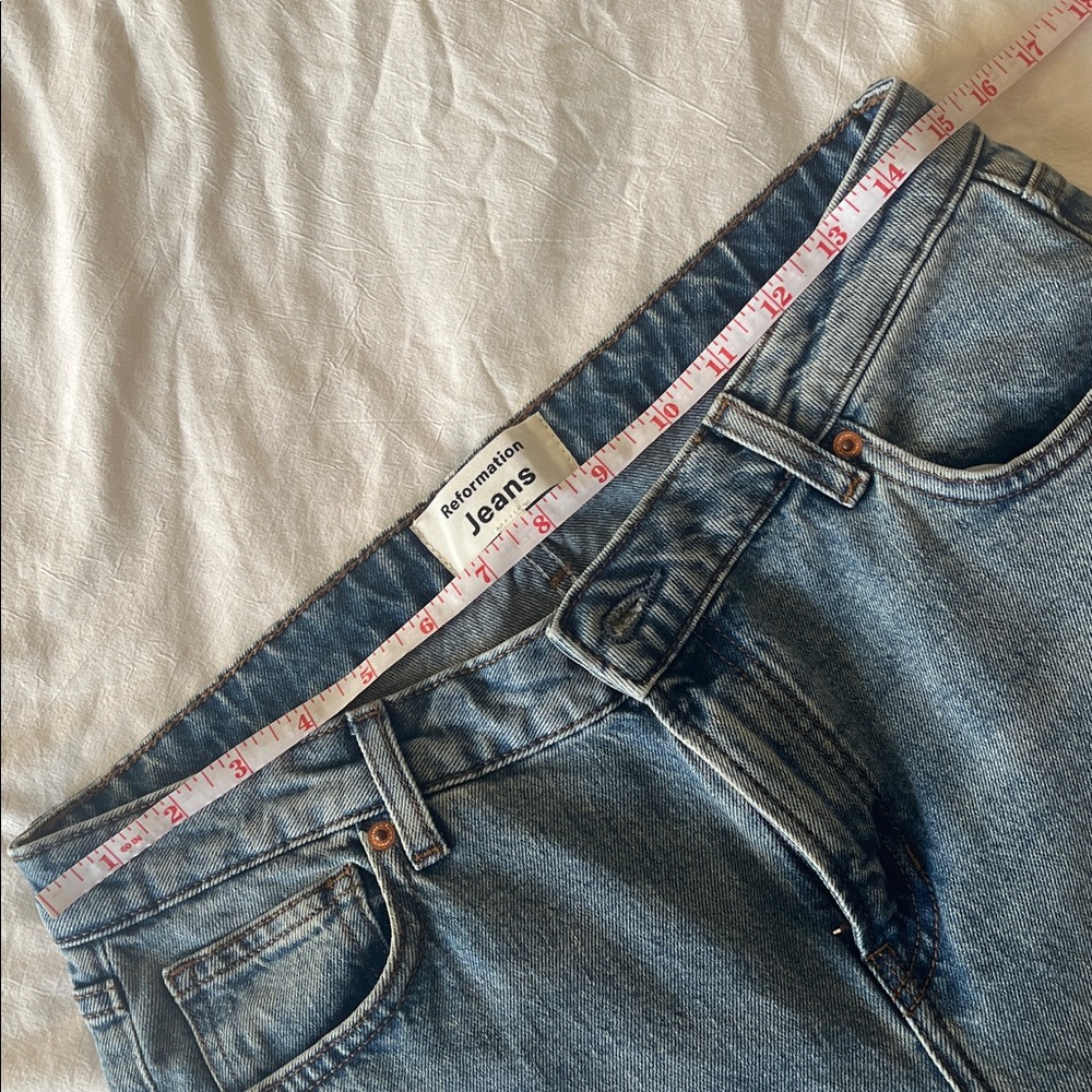 Reformation Rayna Low Rise Boot Cut Classic Women's Blue Jeans sz 29 - Picture 9 of 12